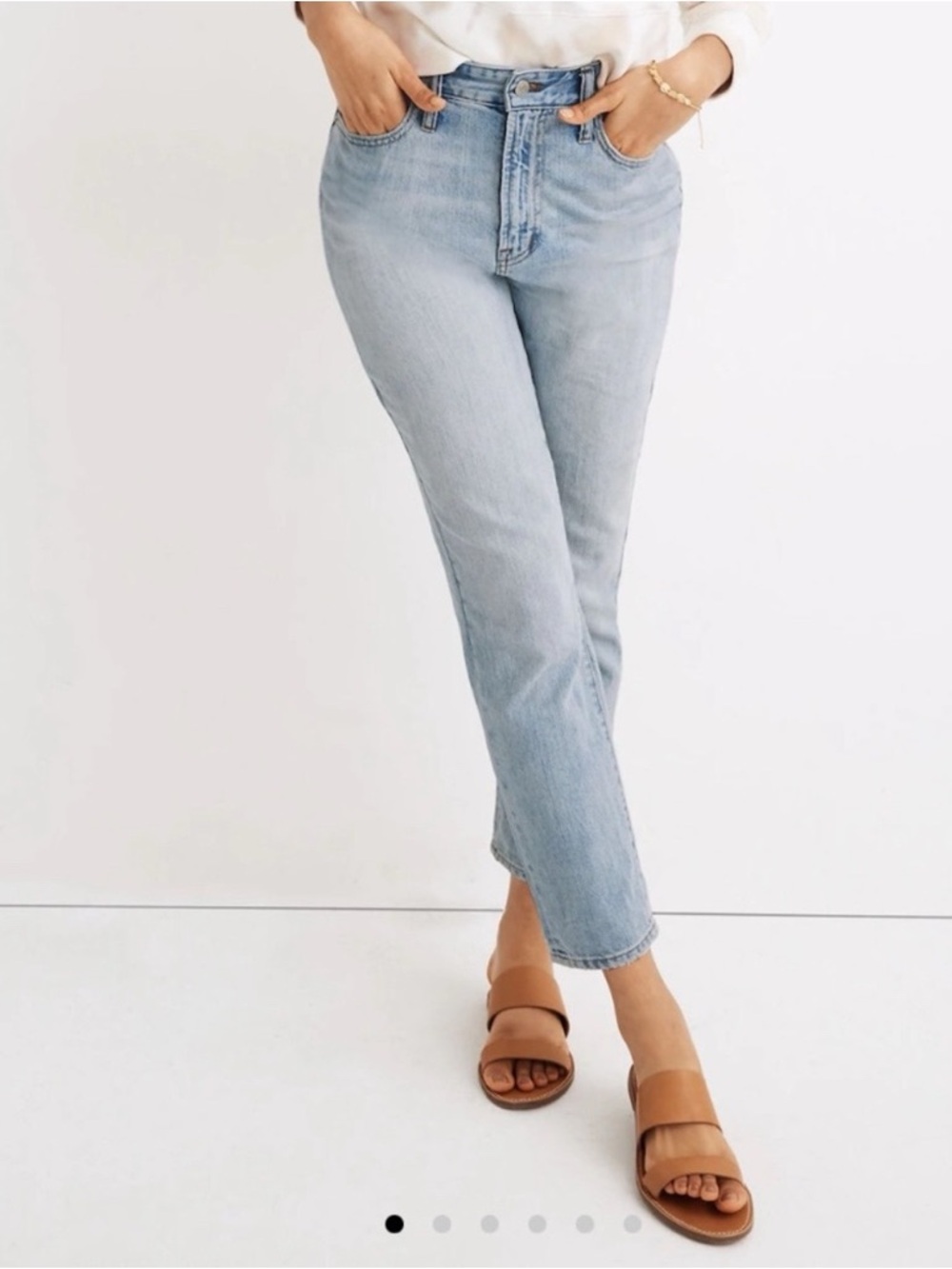 Madewell curvy perfect vintage straight jeans Light Wash NWOT size 26